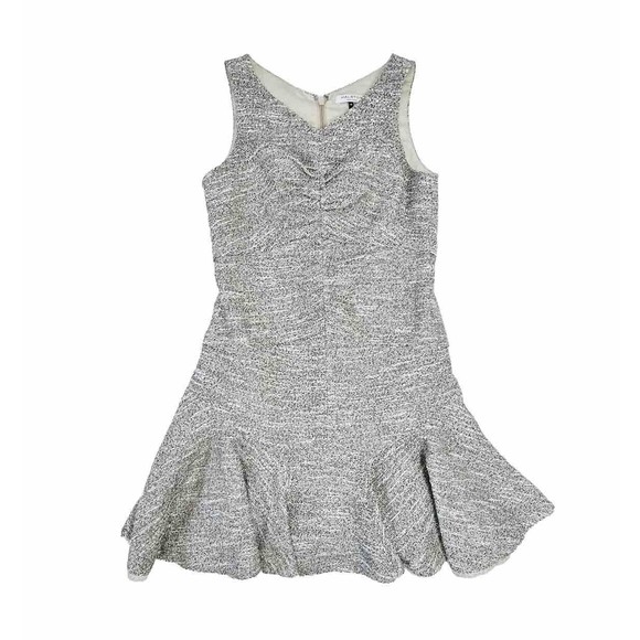 Womens Drop Waist Tweed Dress Size 12 Sleeveless Halston Heritage Schoolgirl - Picture 2 of 16